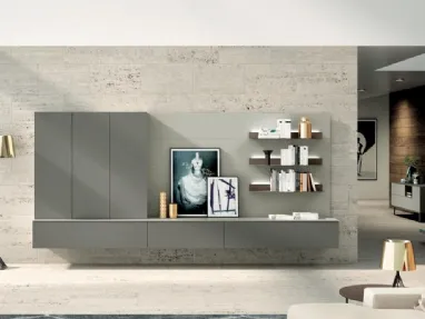 Parete Attrezzata sospesa Living 821 di Spagnol Mobili