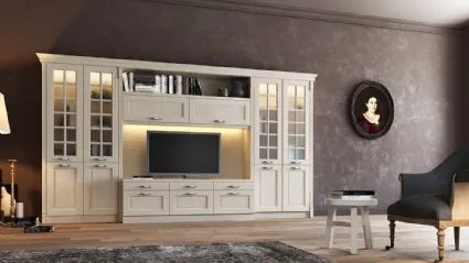 Parete Attrezzata in legno di Frassino Virginia II di Arredo3