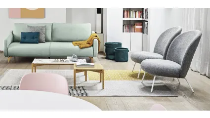 Poltroncina in tessuto imbottita Puffy di Calligaris