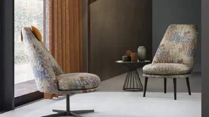 Poltroncina Lord in tessuto con fantasia floreale di Le Comfort