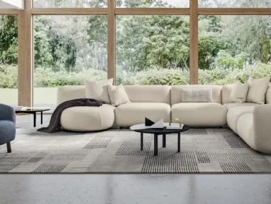 Divano con penisola Ginza di Calligaris