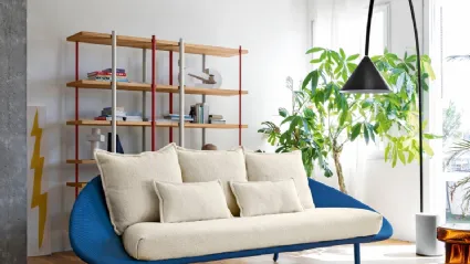 Divano lineare Lem Sofa in tessuto imbottito di Miniforms