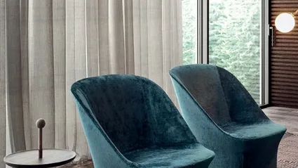 Salotto Esse Lounge Philippe Tabet poltrona rivestimento tessuto realizzata a stampo  Pianca