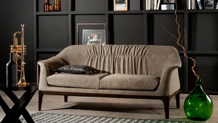 Divano lineare in pelle Tiffany sofa di Tonin Casa