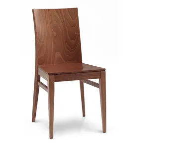 Sedia con struttura, schienale e seduta realizzati in legno Amanda di Aeffe