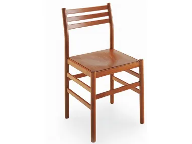 Sedia con struttura, schienale e seduta in legno Bea di Aeffe