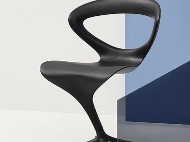 Sedia di design Callita Chair in poliuretano finitura Nero di Infiniti
