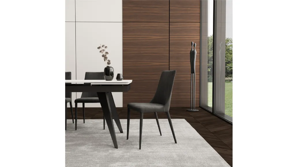 Sedia in velluto Ely di Easyline