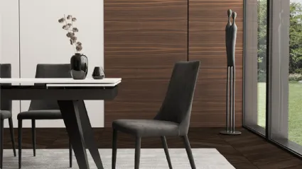 Sedia in velluto Ely di Easyline