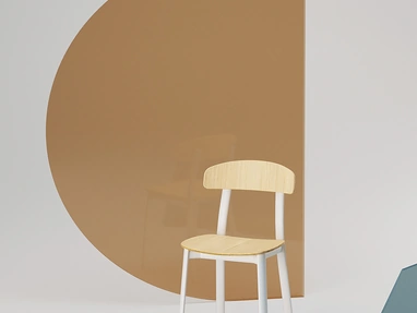 Sedia Feluca Wood in Frassino con telaio in acciaio di Infiniti