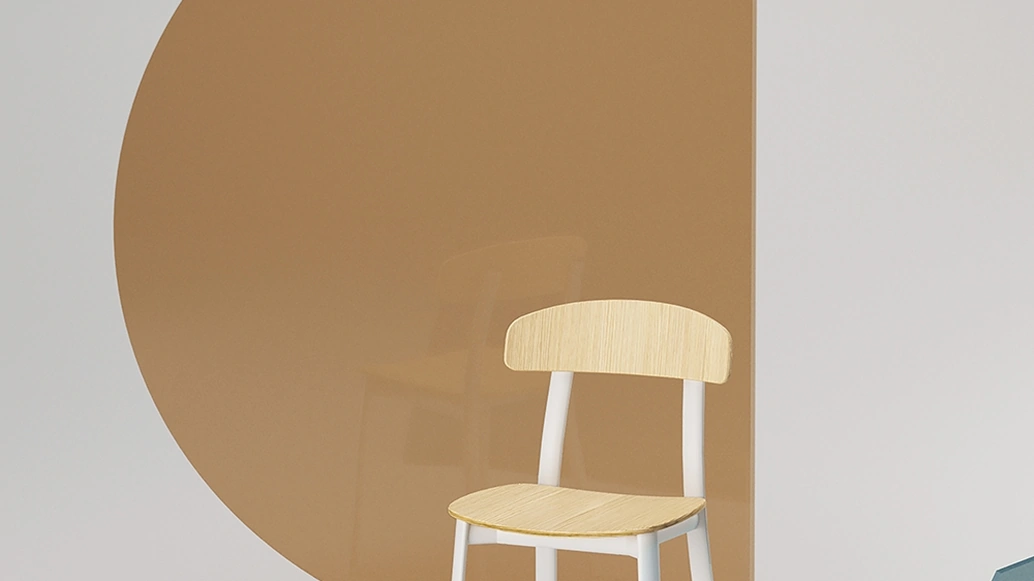 Sedia Feluca Wood in Frassino con telaio in acciaio di Infiniti