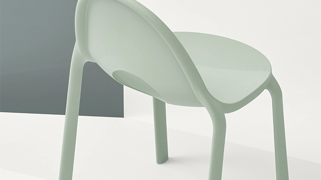 Sedia impilabile Drop in polipropilene Verde Acqua di Infiniti
