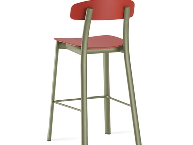 Sgabello Feluca Pop Kitchen in polipropilene con telaio in metallo di Infiniti