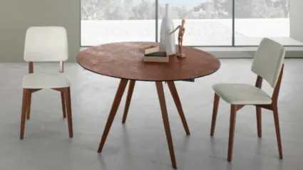 Sedia moderna in legno con imbottitura Karen di Eurosedia