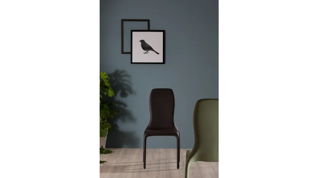 Sedia di design Lisetta con seduta in poliuretano schiumato di Tonin Casa