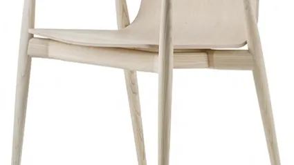 Sedia con struttura e scocca realizzate in legno chiaro Malmo P di Aeffe