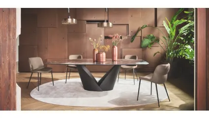 Sedia in ecopelle Onda di Calligaris