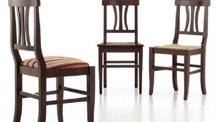 Sedia classica in legno con seduta in legno, in tessuto imbottito o in paglia Pistoia di Sedie Brianza