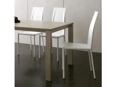 Sedia Penelope in cuoio e metallo di Ponti Terenghi