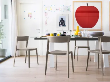 Sedia in plastica impilabile Skin di Calligaris