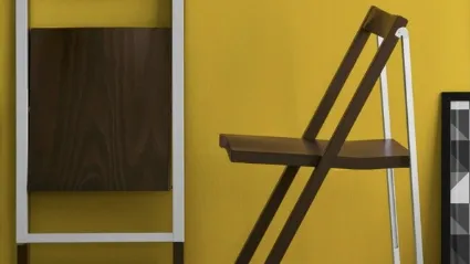 Sedia pieghevole di design in legno e metallo Skypper di Sedie Brianza