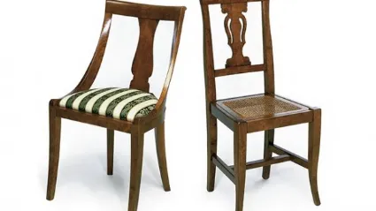Sedia in legno con seduta in tessuto o legno Teramo di Aeffe