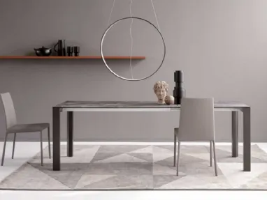 Tavolo con piano effetto marmo Absolute Up di Sedie Brianza