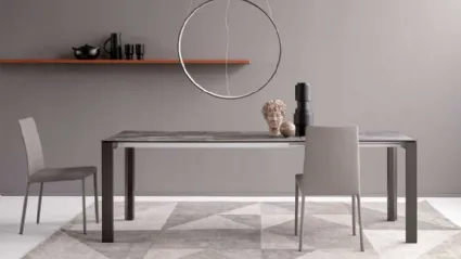 Tavolo con piano effetto marmo Absolute Up di Sedie Brianza