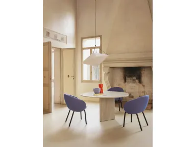Tavolo Albio in marmo travertino di Miniforms