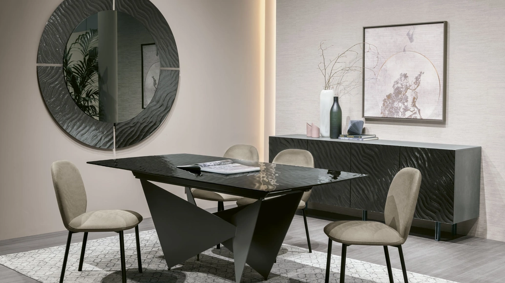 Tavolo allungabile in vetro Aliseo di Target Point