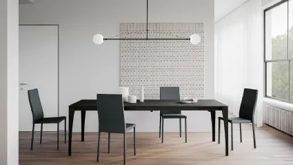 Tavolo allungabile con top in laminato e gambe in metallo verniciato Royal di Arredo3