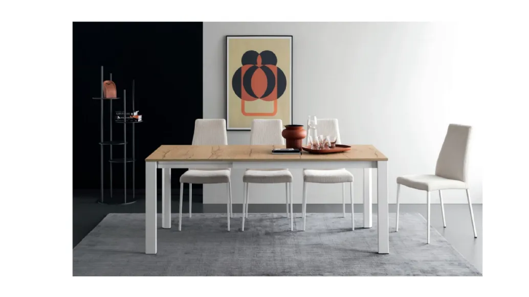 Tavolo in legno con gambe in metallo Duca di Calligaris