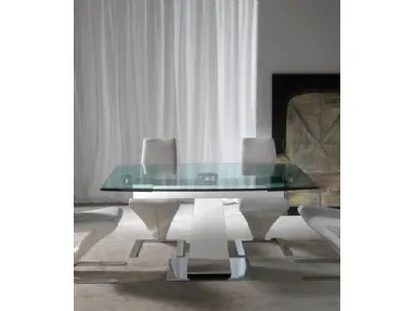Tavolo allungabile di design in vetro Enterprise di  La Seggiola