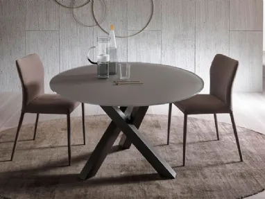 Tavolo con piano in vetro verniciato Frisbi di Sedie Brianza