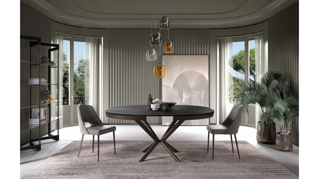 Tavolo allungabile Full Moon con top in ecolegno di Easyline