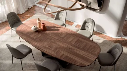 Tavolo Gem in legno di Ozzio