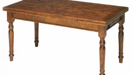 Tavolo allungabile classico rettangolare in legno Ottocento di Aeffe