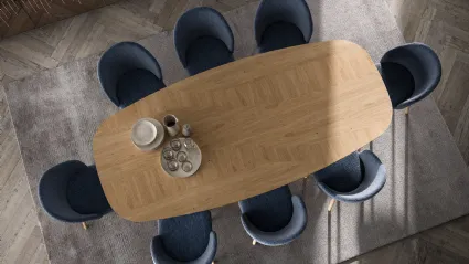 Tavolo fisso in legno Random di Ozzio