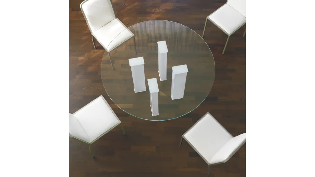 Tavolo rotondo di design fisso S64 Romolo di Ponti Terenghi