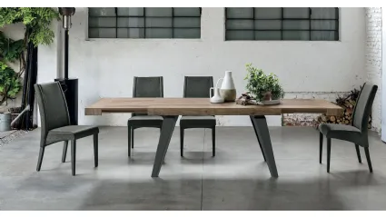 Tavolo moderno allungabile in laminato e metallo Scirocco di Target Point