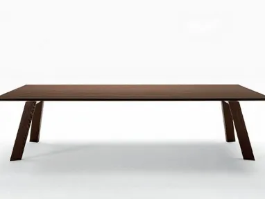 Tavolo moderno completamente realizzato in legno Skyline-F di Aeffe