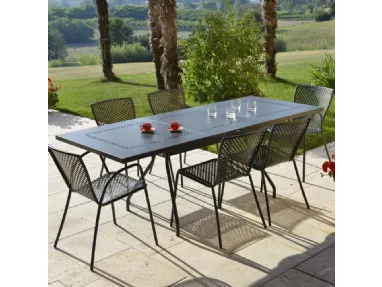 Tavolo allungabile Summer in acciaio zincato e verniciato di La Seggiola