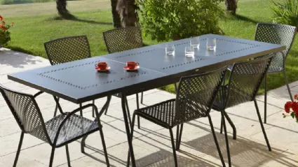 Tavolo allungabile Summer in acciaio zincato e verniciato di La Seggiola