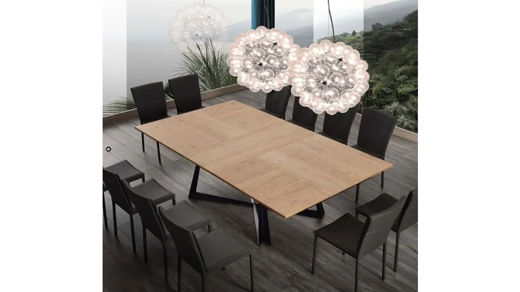 Tavolo di design allungabile in legno Tetris di La Seggiola