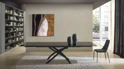 Tavolo T1225A Twist 200 in ceramica lucida di Zamagna