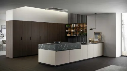 Cucina Moderna con penisola Asia 01 di Arredo3