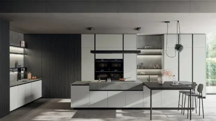 Cucina Moderna con isola Glass 2|0 03 di Arredo3