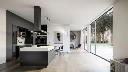 Cucina Moderna in laminato rovere con isola Kalì 11 di Arredo3