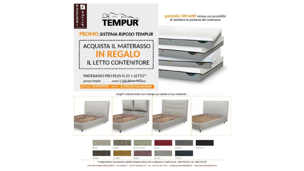 PROMO SISTEMA RIPOSO TEMPUR 