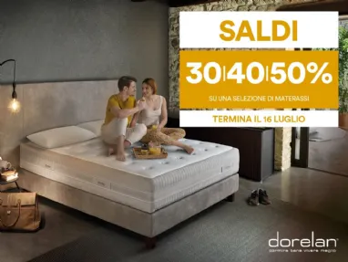 SALDI 30/40/50% su una selezione di materassi Dorelan